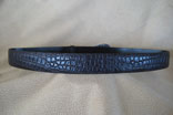 Handmade Matte Black Alligator Ranger Belt /w Hand Sewn Billets & 4 pc Sterling Silver and 14k Gold Filigree Buckle Set