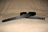 Handmade Single Piece Construction Black Ostrich 1 1/4" Tapered To 1" Belts