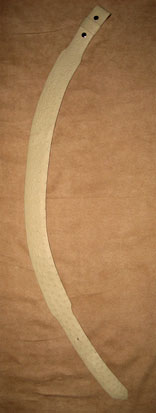 Handmade Ivory Ostrich 2" Tapered To 1 1/2" Radius Cut Belt